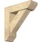 Ekena Millwork Traditional Slat Rough Sawn Bracket w/ Offset Brace, Douglas Fir, 6"W x 20"D x 20"H BKT0604X20X20TRA06RDF - alternate 1